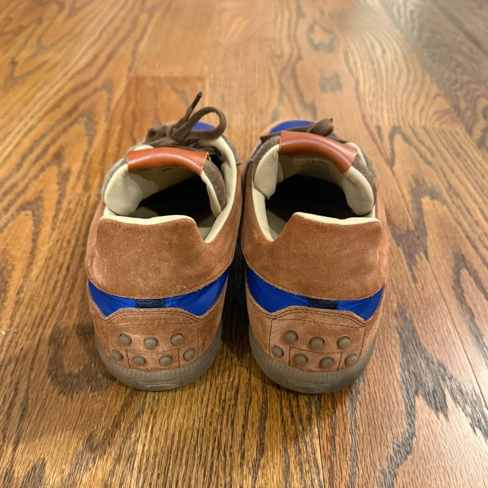 Men’s Tod’s Leather, Suede, and Shell Sneakers in Bright Blue
